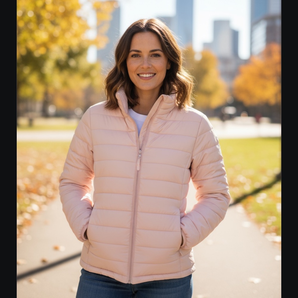 Women's Cream Puffer Jacket